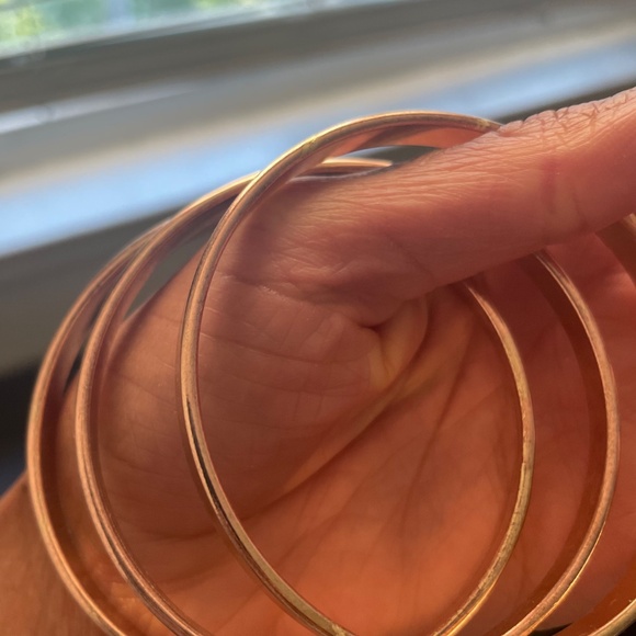 Gold Square Bangles - Picture 5 of 6